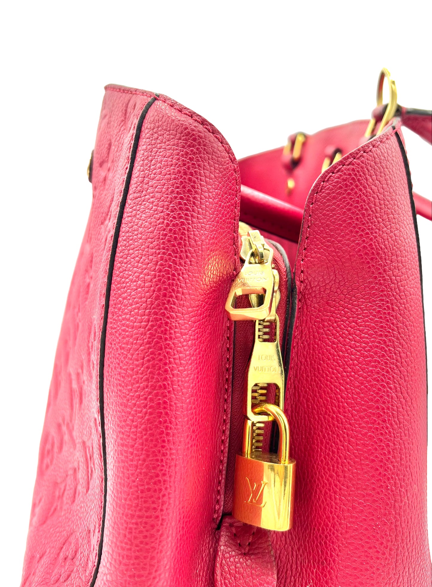 BOLSO DE HOMBRO LOUIS VUITTON DAHLIA EMPREINTE MONTAIGNE BB DE PIEL ROJO