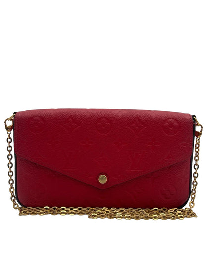 LOUIS VUITTON MONOGRAM EMPREINTE POCHETTE FELICE RED