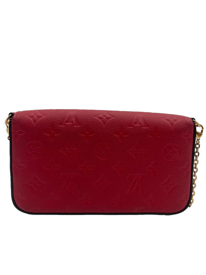 LOUIS VUITTON MONOGRAM EMPREINTE POCHETTE FELICE RED