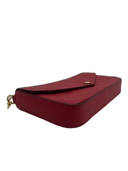 LOUIS VUITTON MONOGRAM EMPREINTE POCHETTE FELICE RED