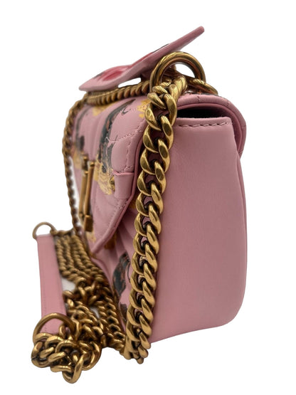 LOUIS VUITTON NEW WAVE CHAIN BAG LIMITED EDITION PRINTED QUILTED LEATHER PM LIGHT PINK