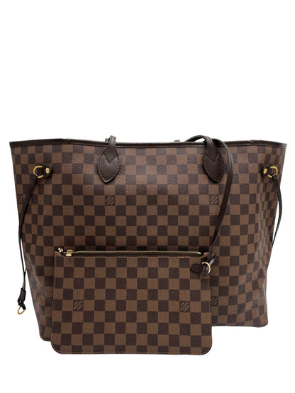 LOUIS VUITTON DAMIER EBENE NEVERFULL WITH POUCH