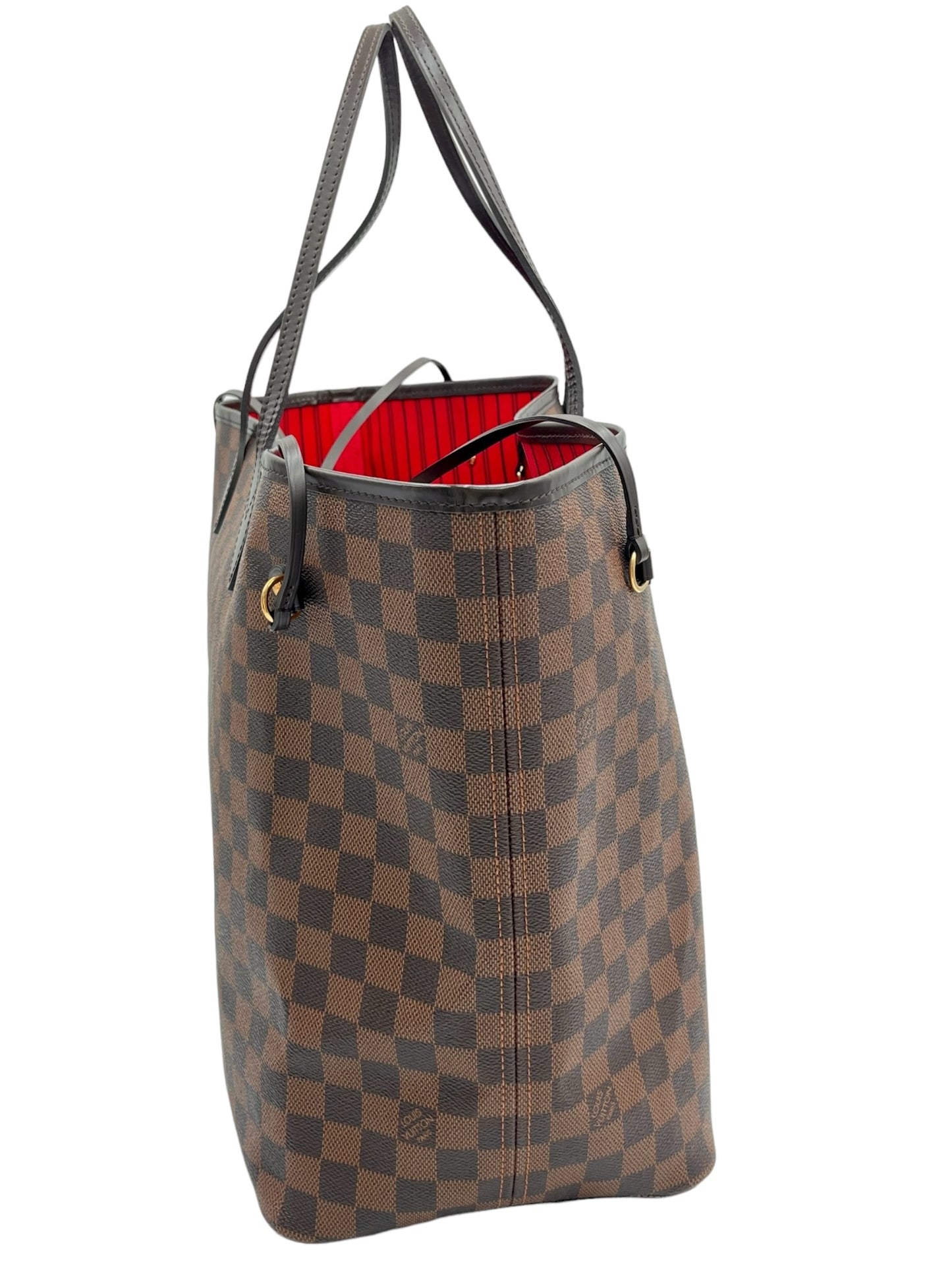 LOUIS VUITTON DAMIER EBENE NEVERFULL WITH POUCH