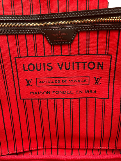 LOUIS VUITTON DAMIER EBENE NEVERFULL WITH POUCH