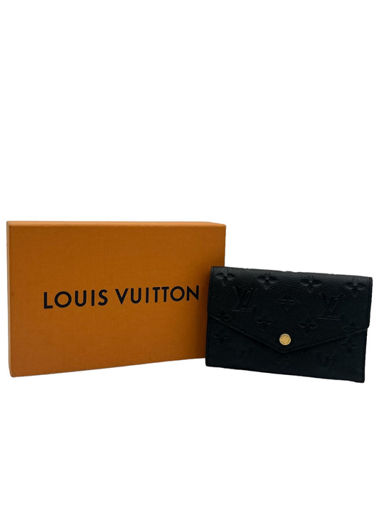 LOUIS VUITTON EMPREINTE COMPACT CURIEUSE WALLET BLACK