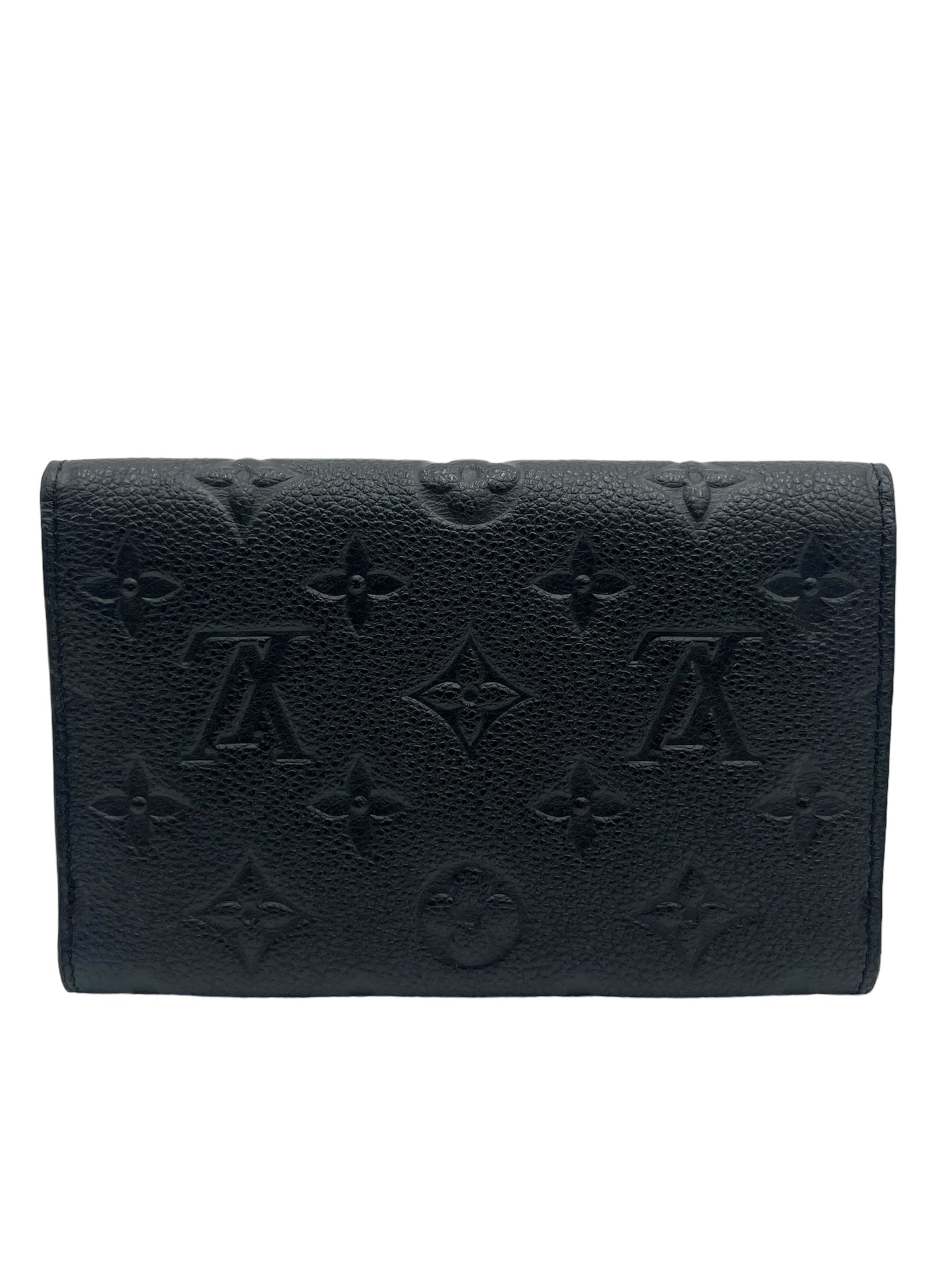 LOUIS VUITTON EMPREINTE COMPACT CURIEUSE WALLET BLACK