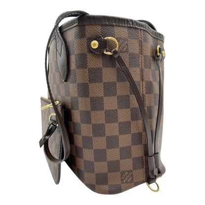 LOUIS VUITTON DAMIER EBENE NEVERFULL PM WITH POUCH