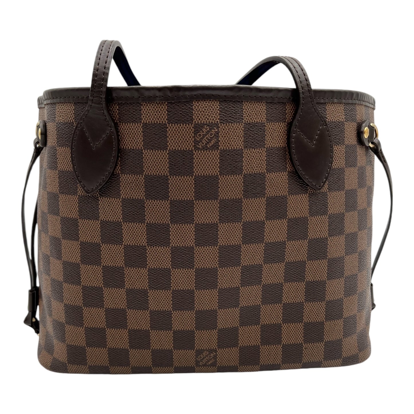 LOUIS VUITTON DAMIER EBENE NEVERFULL PM WITH POUCH