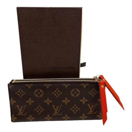 LOUIS VUITTON ADELE WALLET MONOGRAM ORANGE INTERIOR