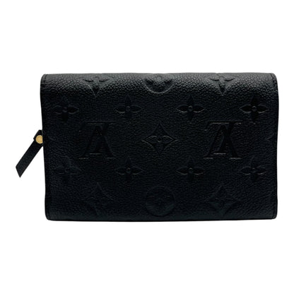 LOUIS VUITTON EMPREINTE LEATHER COMPACT WALLET BLACK