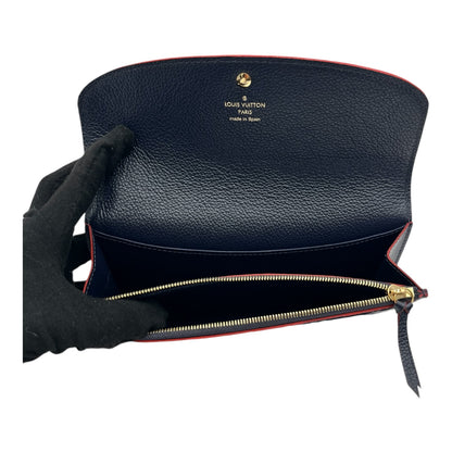 LOUIS VUITTON EMILIE WALLET EMPREINTE LEATHER NAVY