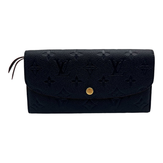 LOUIS VUITTON EMILIE WALLET EMPREINTE LEATHER NAVY