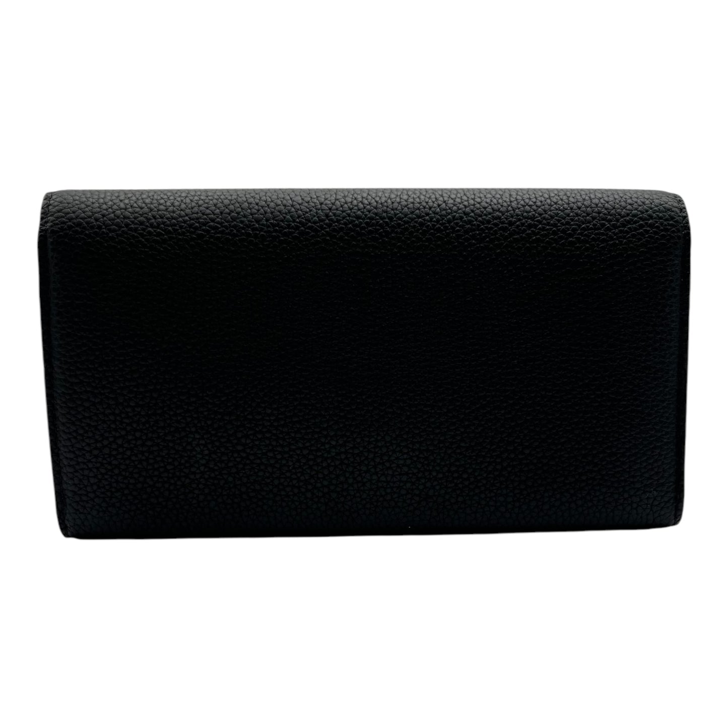 LOUIS VUITTON PORTEFEUILE DOUBLE V LONG WALLET BLACK