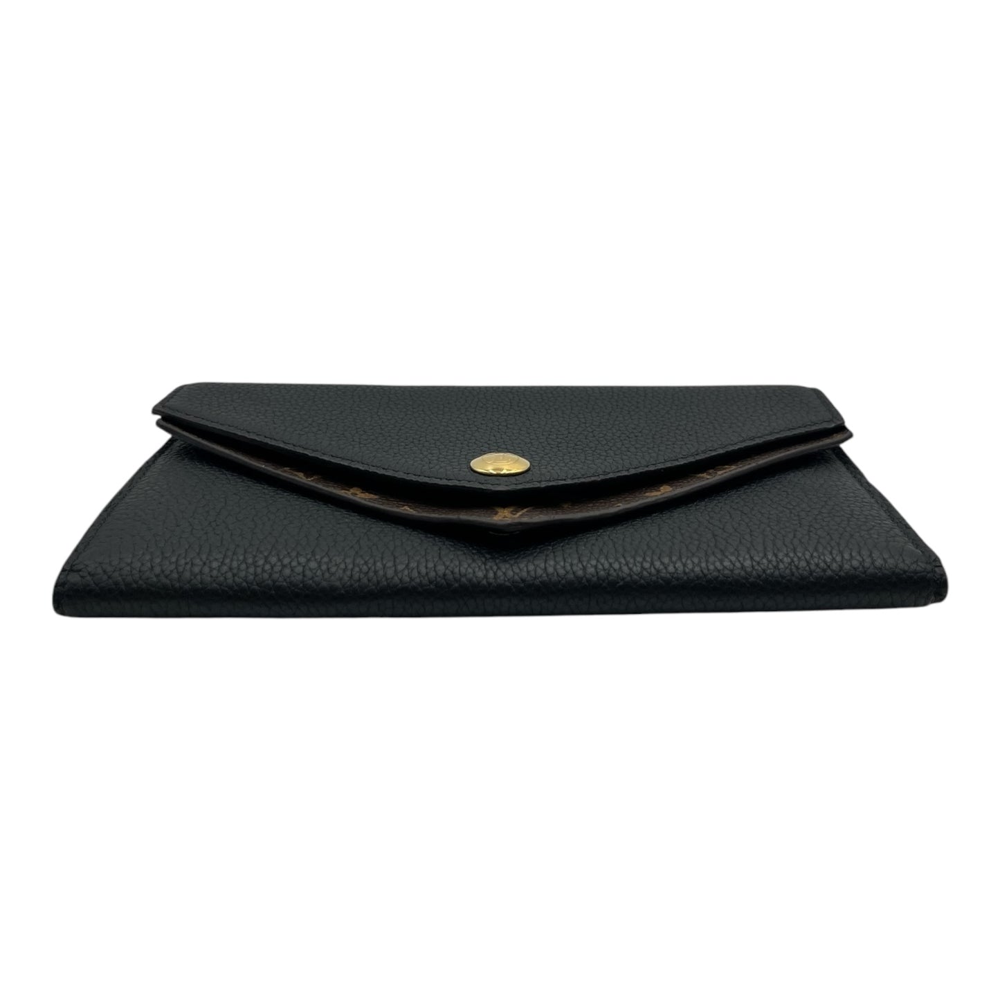 LOUIS VUITTON PORTEFEUILE DOUBLE V LONG WALLET BLACK