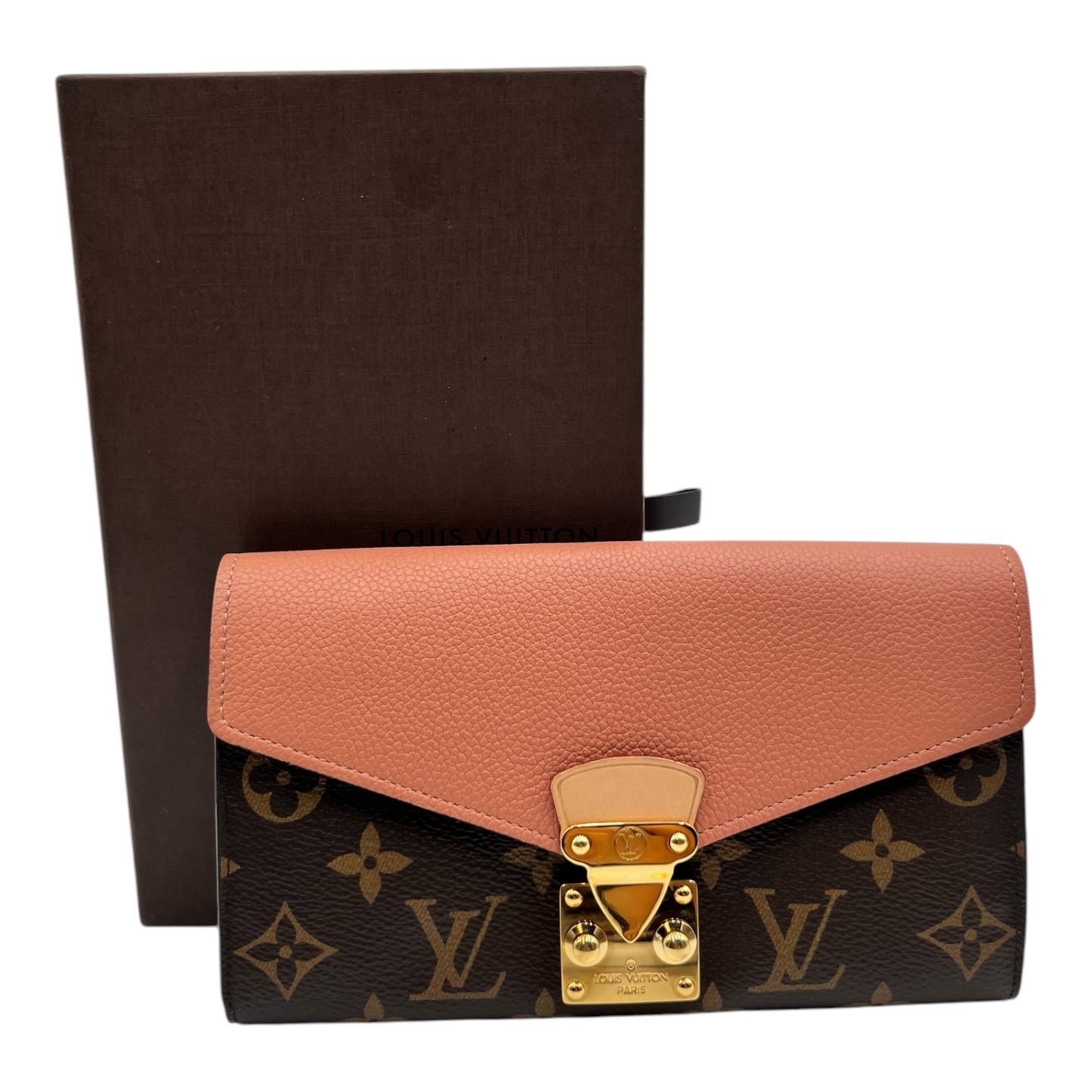 LOUIS VUITTON PALLAS MONOGRAM BROWN PECHE PINK