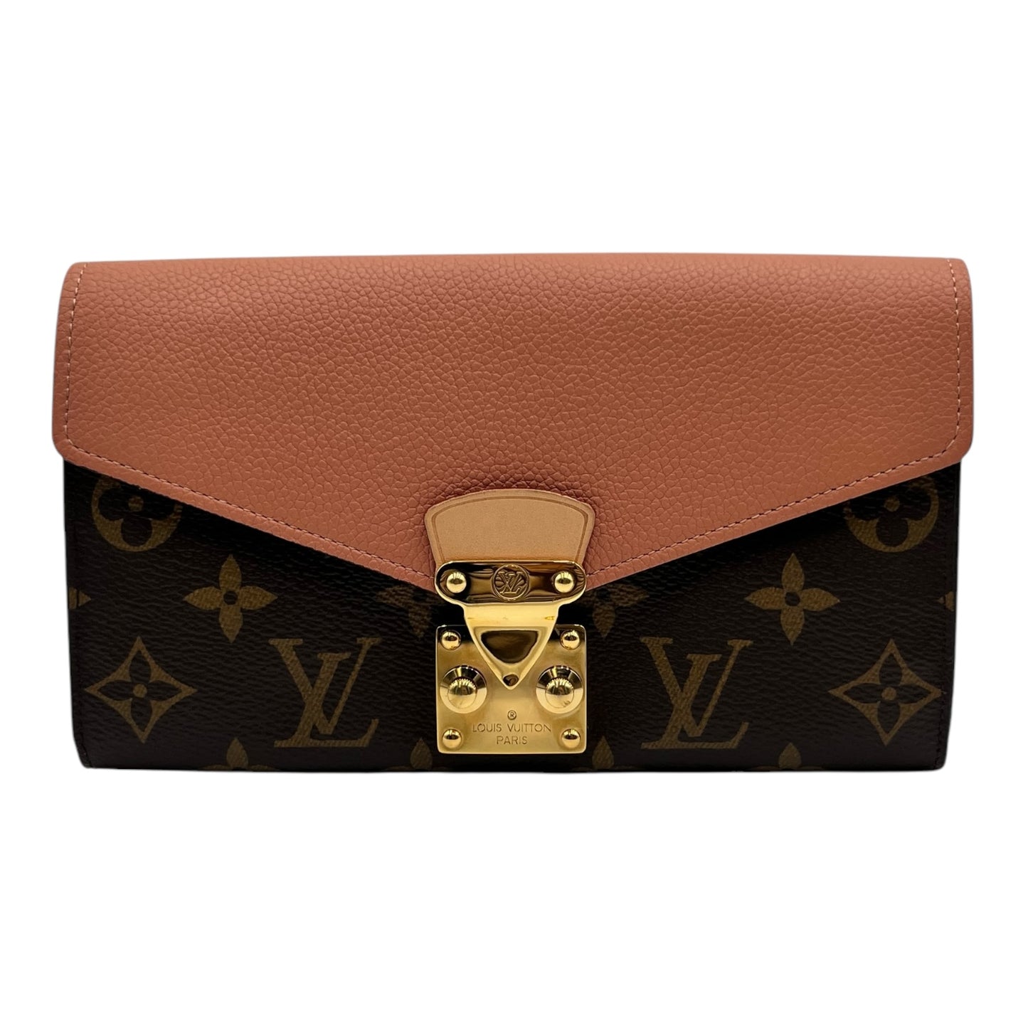 LOUIS VUITTON PALLAS MONOGRAM BROWN PECHE PINK