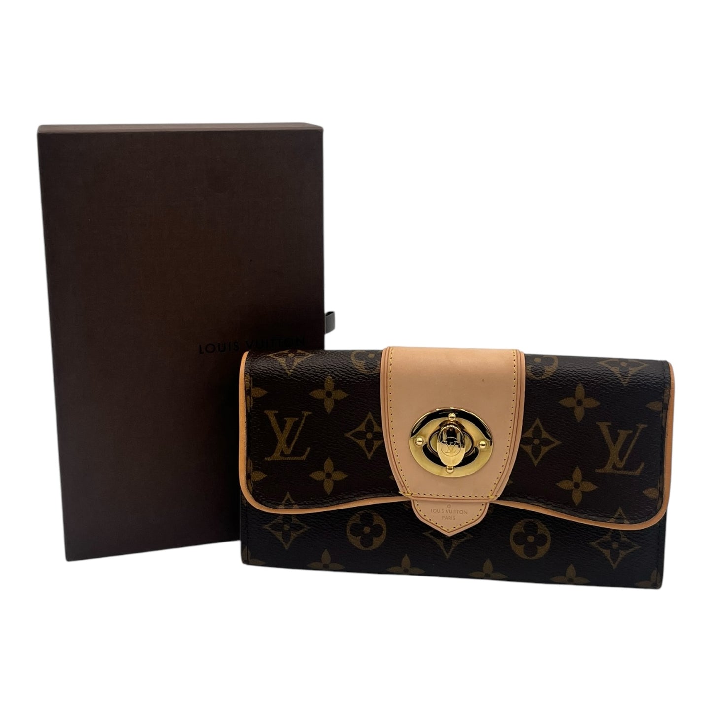 LOUIS VUITTON BOWTIE WALLET MONOGRAM CANVAS BROWN