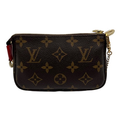 LOUIS VUITTON POCHETTE ACCESSORIES LIMITTED EDITION VIVIENNE XMAS MONOGRAM CANVAS MINI