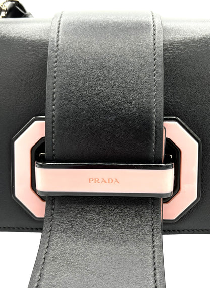 CINTA PRADA AUTHENTIC PLEX NEGRO Y ROSA