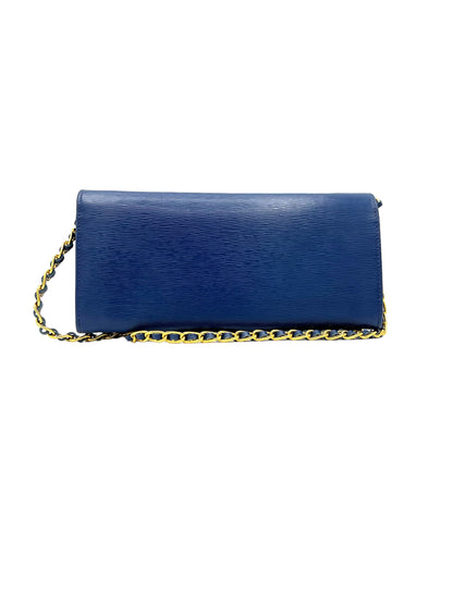 PRADA BLUETTE VITELLO WALLET ON CHAIN CLUTCH BAG