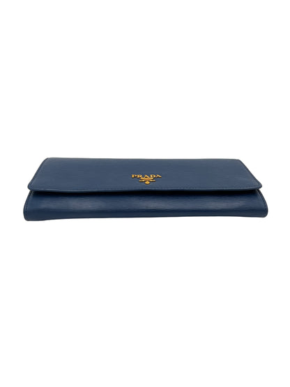 PRADA BLUETTE VITELLO WALLET ON CHAIN CLUTCH BAG