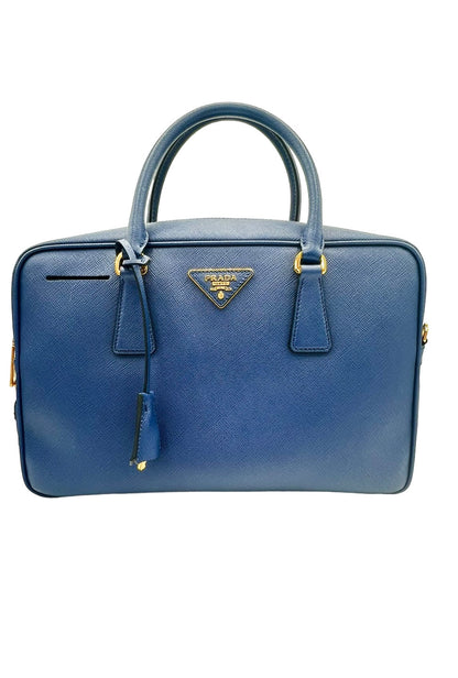 PRADA LUXURY SAFFIANO HANDBAG BLUE