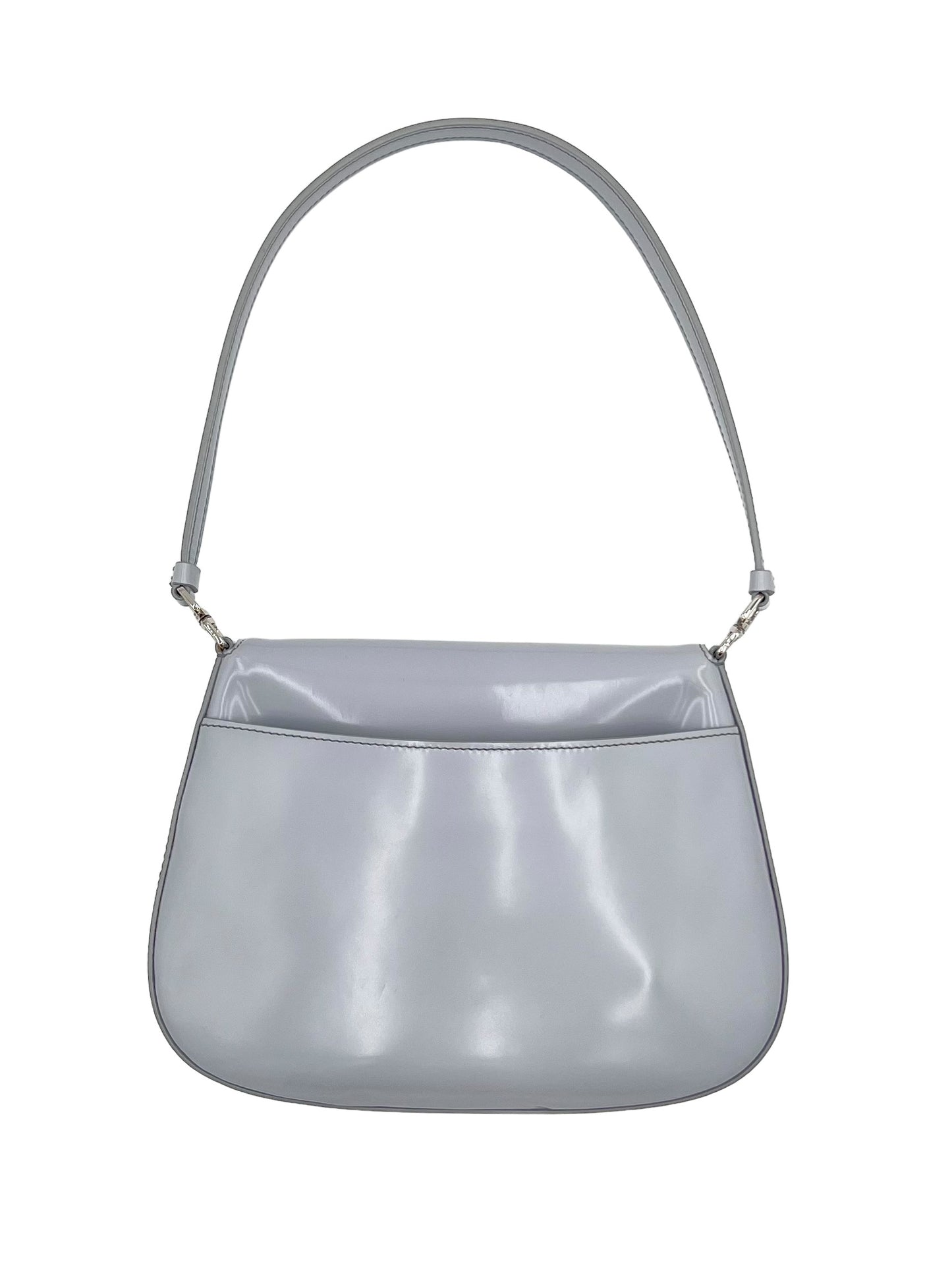 BOLSO DE HOMBRO PRADA CLEO DE PIEL CEPILLADA CON SOLAPA