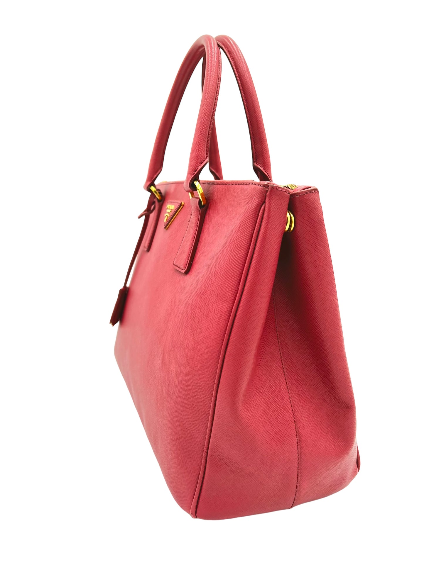 PRADA GALLERIA SAFFIANO LEATHER HANDBAG PINK