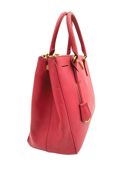 PRADA GALLERIA SAFFIANO LEATHER HANDBAG PINK