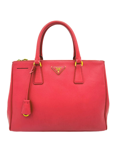 PRADA GALLERIA SAFFIANO LEATHER HANDBAG PINK