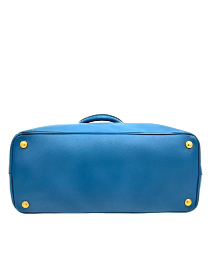 BOLSO DE MANO PRADA DE PIEL SAFFIANO AZUL DE PIEL