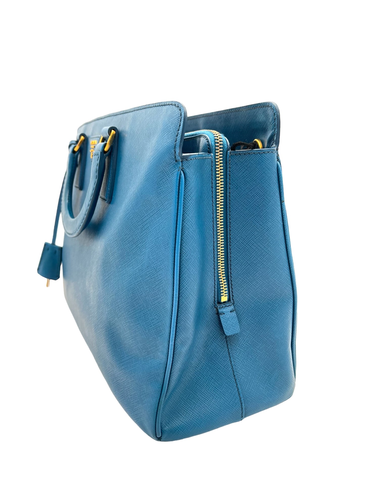 BOLSO PRADA DE PIEL SAFFIANO LUX AZUL