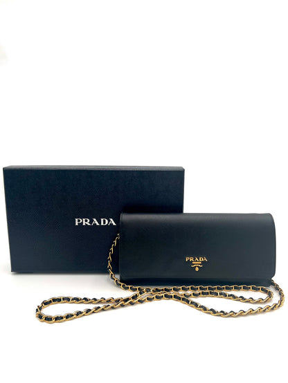 PRADA WALLET ON CHAIN SAFFIANO LEATHER