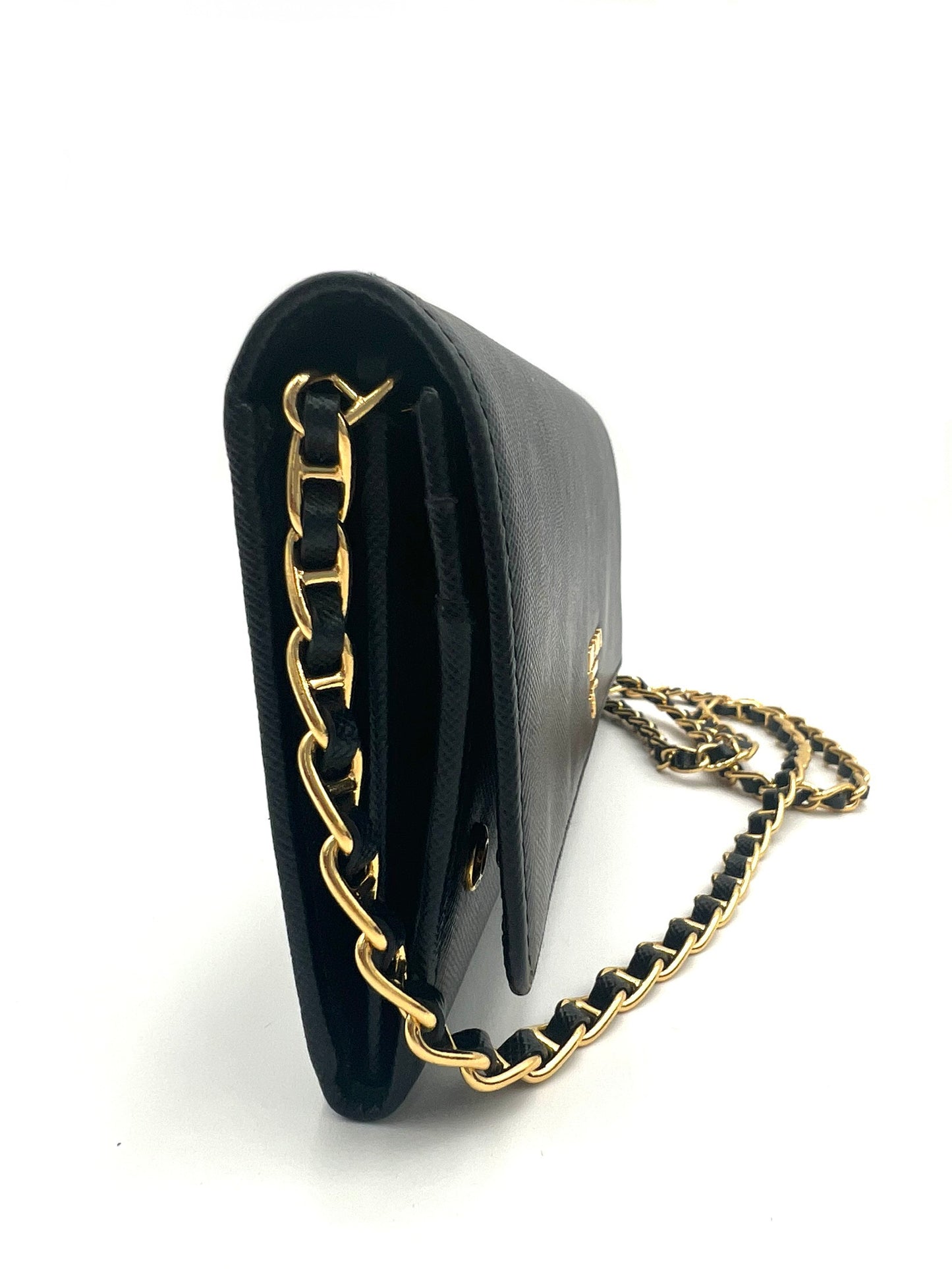 PRADA WALLET ON CHAIN SAFFIANO LEATHER