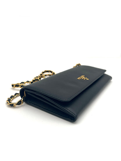 PRADA WALLET ON CHAIN SAFFIANO LEATHER