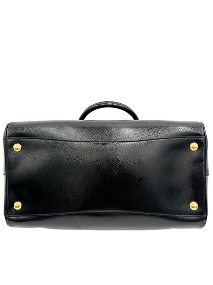 PRADA SAFFIANO LUX BOSTON BAG BLACK