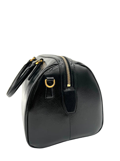 PRADA SAFFIANO LUX BOSTON BAG BLACK