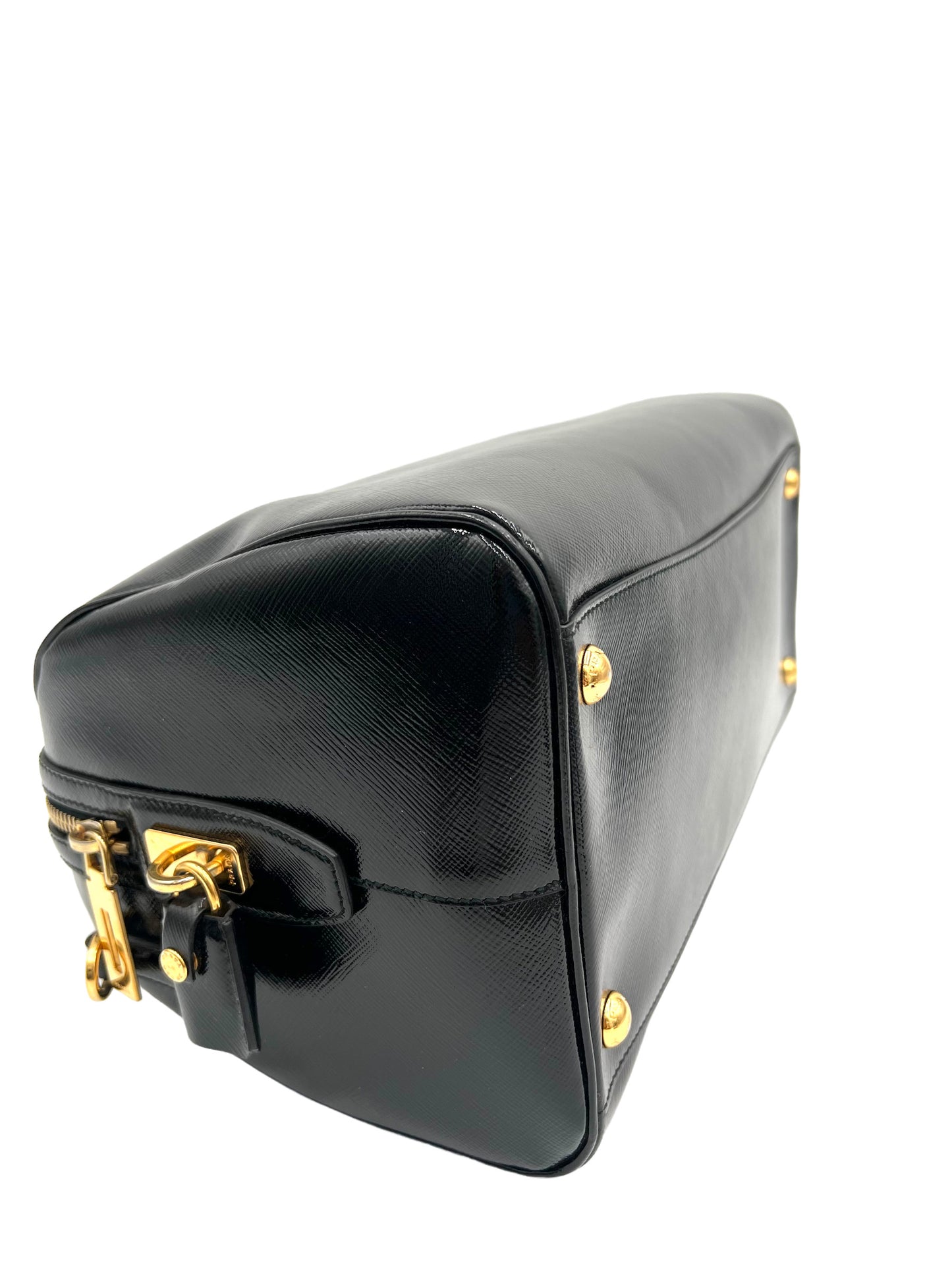 PRADA SAFFIANO LUX BOSTON BAG BLACK