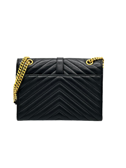 YSL MONOGRAM MATELASSE ENVELOPE BLACK