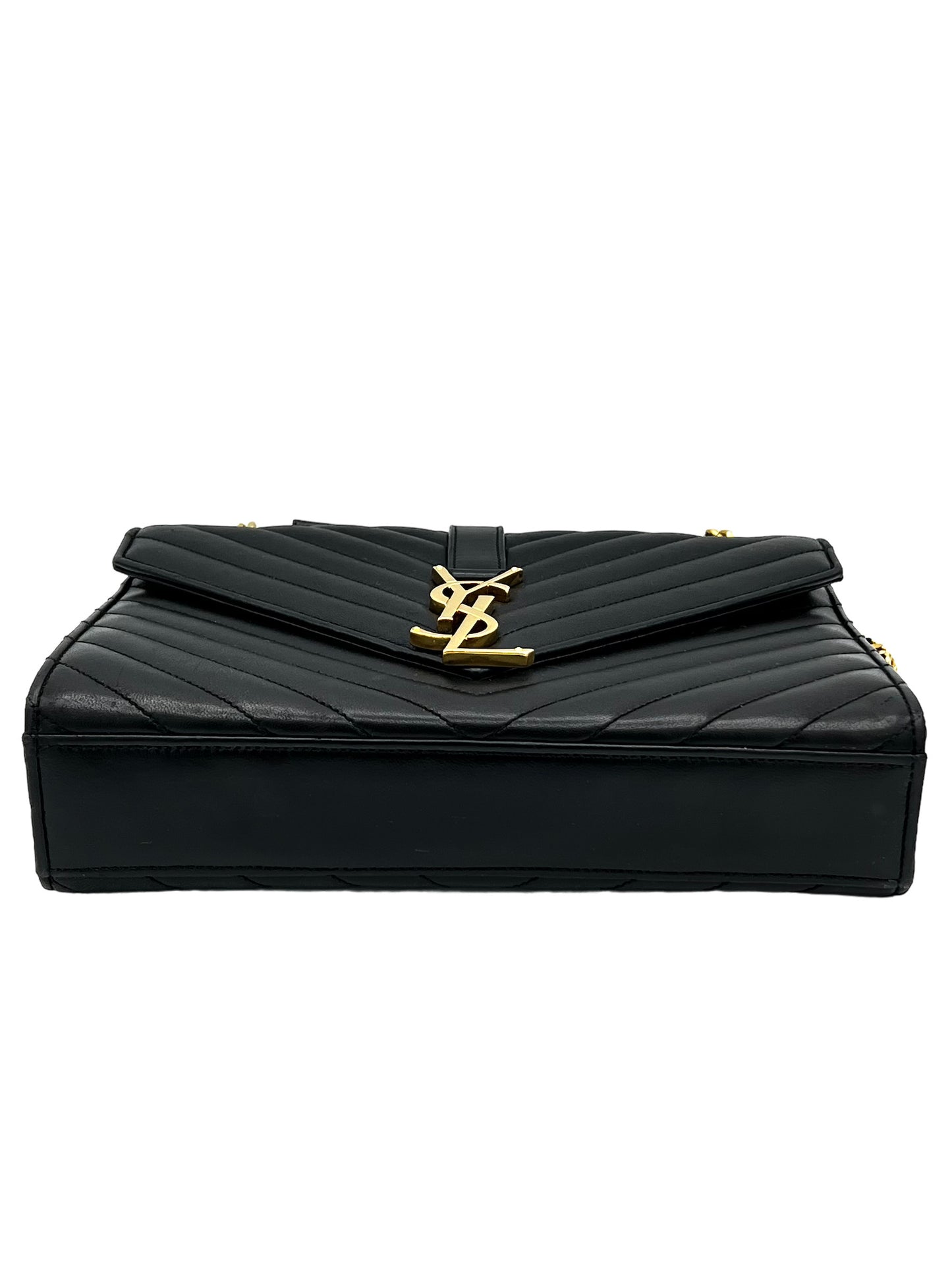 YSL MONOGRAM MATELASSE ENVELOPE BLACK