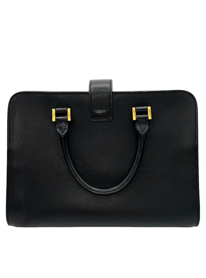 YSL SMOOTH CALFSKIN BLACK LEATHER CABAS