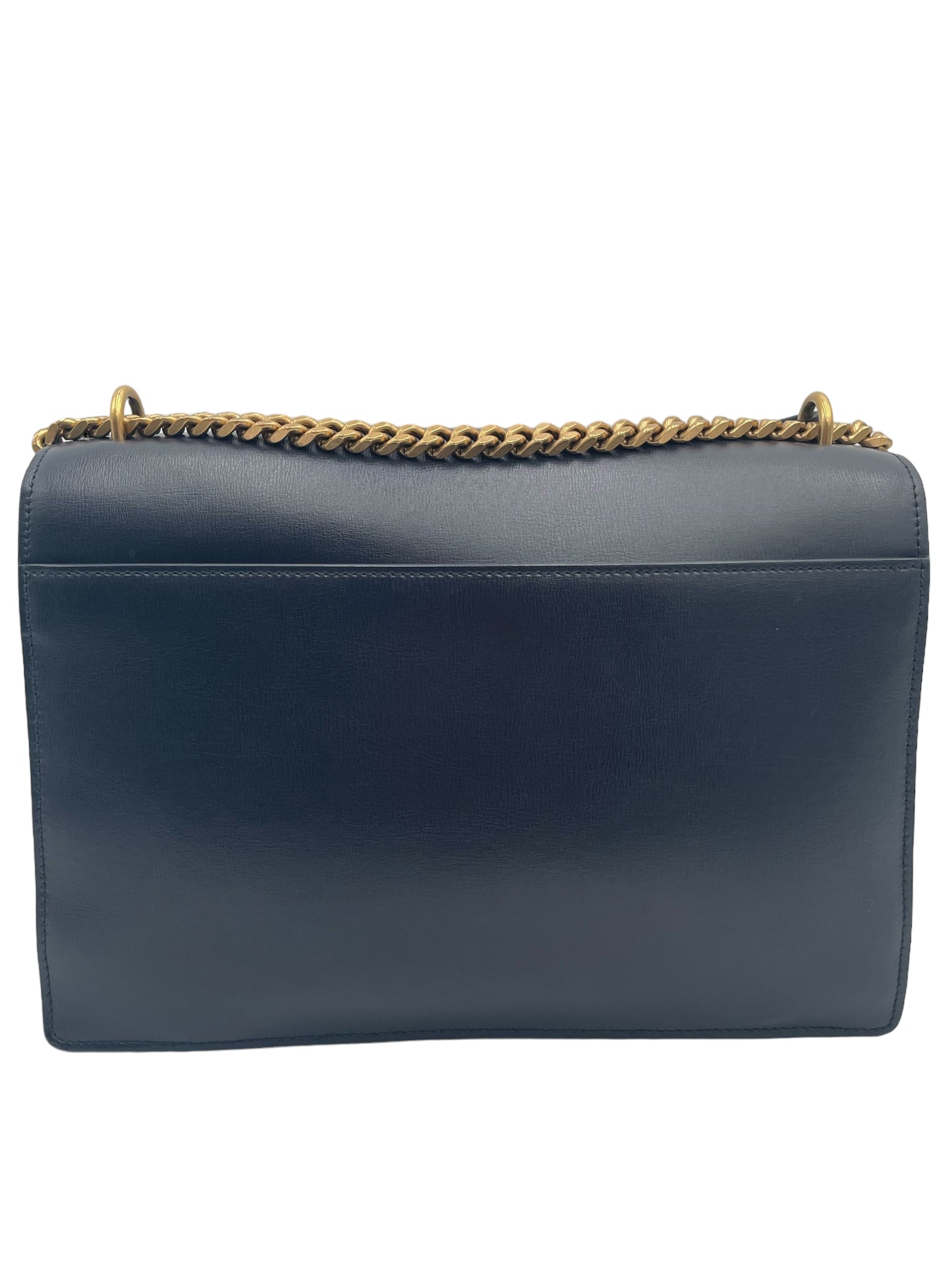 YSL SUNSET LEATHER CROSSBODY NAVY LARGE