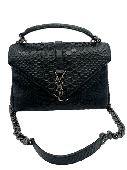 YSL BLACK PYTON COLLEGE SILVER