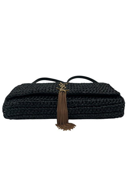 KATE 99 YSL TASSEL SHOULDER BAG IN RAFFIA