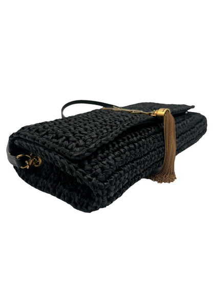 KATE 99 YSL TASSEL SHOULDER BAG IN RAFFIA