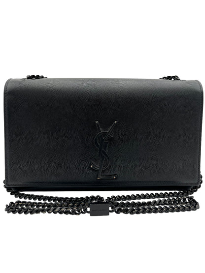 YSL MEDIUM KATE BLACK ON BLACK