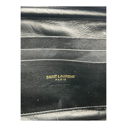 YSL LOU CAMERA BAG MATELASSE CHEVRON LEATHER BLACK