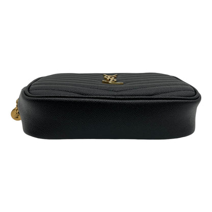 YSL LOU CAMERA BAG MATELASSE CHEVRON LEATHER BLACK