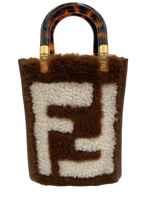 FENDI SHEARLING TOTE BAG