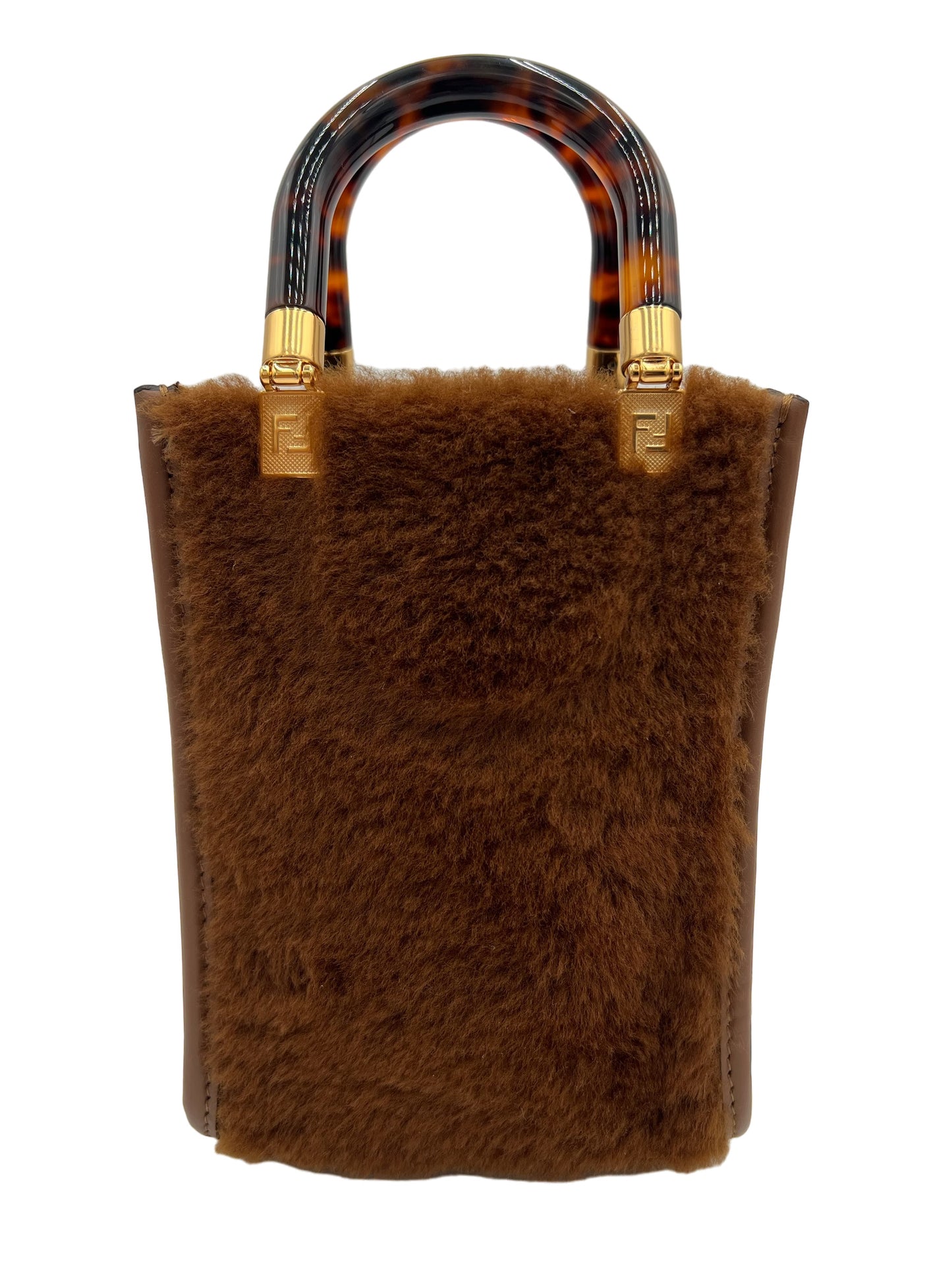 FENDI SHEARLING TOTE BAG